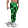 Buffalo Plaid St. Patrick's Day Print Pattern Men's Leggings-grizzshop