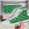 Buffalo Plaid St. Patrick's Day Print Pattern White High Top Shoes-grizzshop