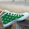 Buffalo Plaid St. Patrick's Day Print Pattern White High Top Shoes-grizzshop