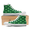 Buffalo Plaid St. Patrick's Day Print Pattern White High Top Shoes-grizzshop