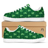 Buffalo Plaid St. Patrick's Day Print Pattern White Low Top Sneakers-grizzshop