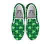 Buffalo Plaid St. Patrick's Day Print Pattern White Slip On Shoes-grizzshop