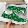 Buffalo Plaid St. Patrick's Day Print Pattern White Walking Shoes-grizzshop