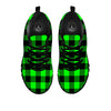 Buffalo Plaid UFO Green Print Pattern Black Sneaker-grizzshop