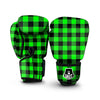 Load image into Gallery viewer, Buffalo Plaid UFO Green Print Pattern Boxing Gloves-grizzshop