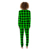 Buffalo Plaid UFO Green Print Pattern Women's Pajamas-grizzshop