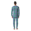 Buffalo Plaid White Green And Blue Print Pattern Men's Pajamas-grizzshop