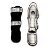 Buffalo Plaid White Pink And Green Print Pattern Muay Thai Shin Guards-grizzshop