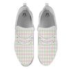 Buffalo Plaid White Pink And Green Print Pattern White Athletic Shoes-grizzshop