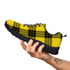 Buffalo Plaid Yellow Print Pattern Black Sneaker-grizzshop