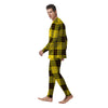 Buffalo Plaid Yellow Print Pattern Men's Pajamas-grizzshop