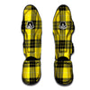 Buffalo Plaid Yellow Print Pattern Muay Thai Shin Guards-grizzshop