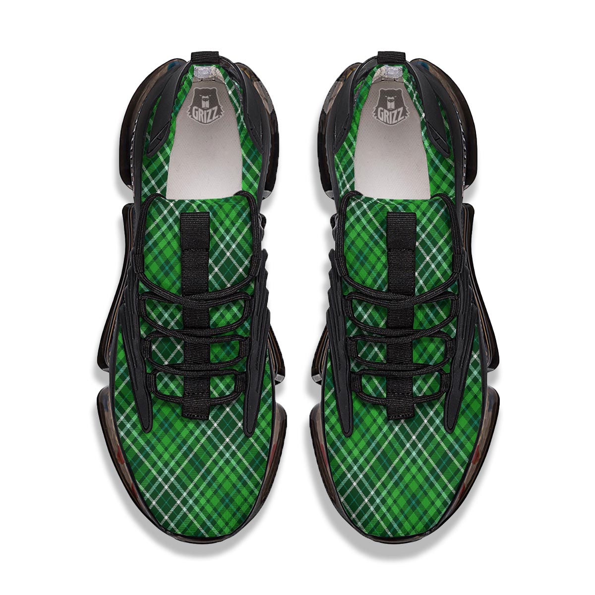 Buffalo St. Patrick's Day Print Pattern Black Gym Shoes-grizzshop