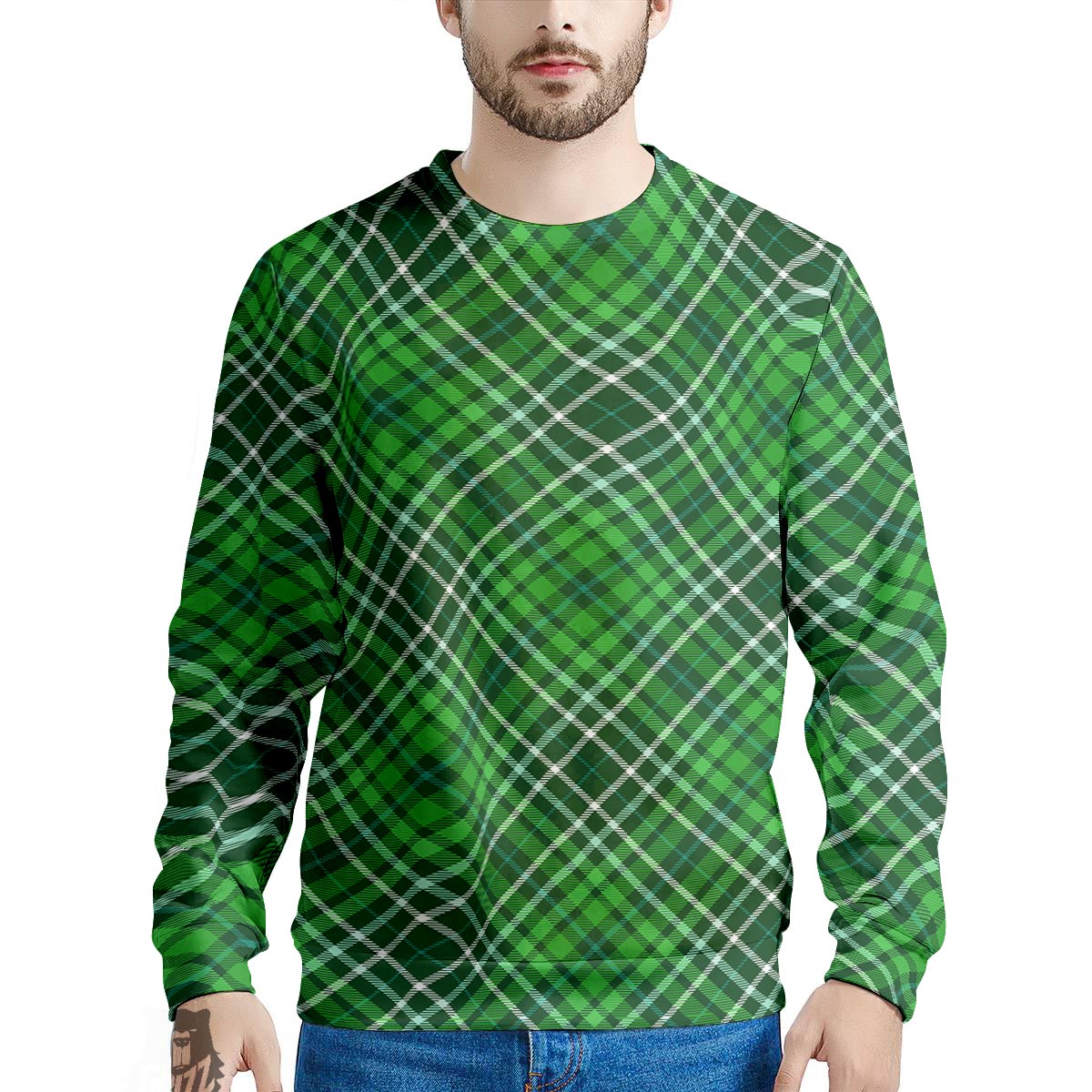 Buffalo St. Patrick's Day Print Pattern Men's Sweatshirt-grizzshop