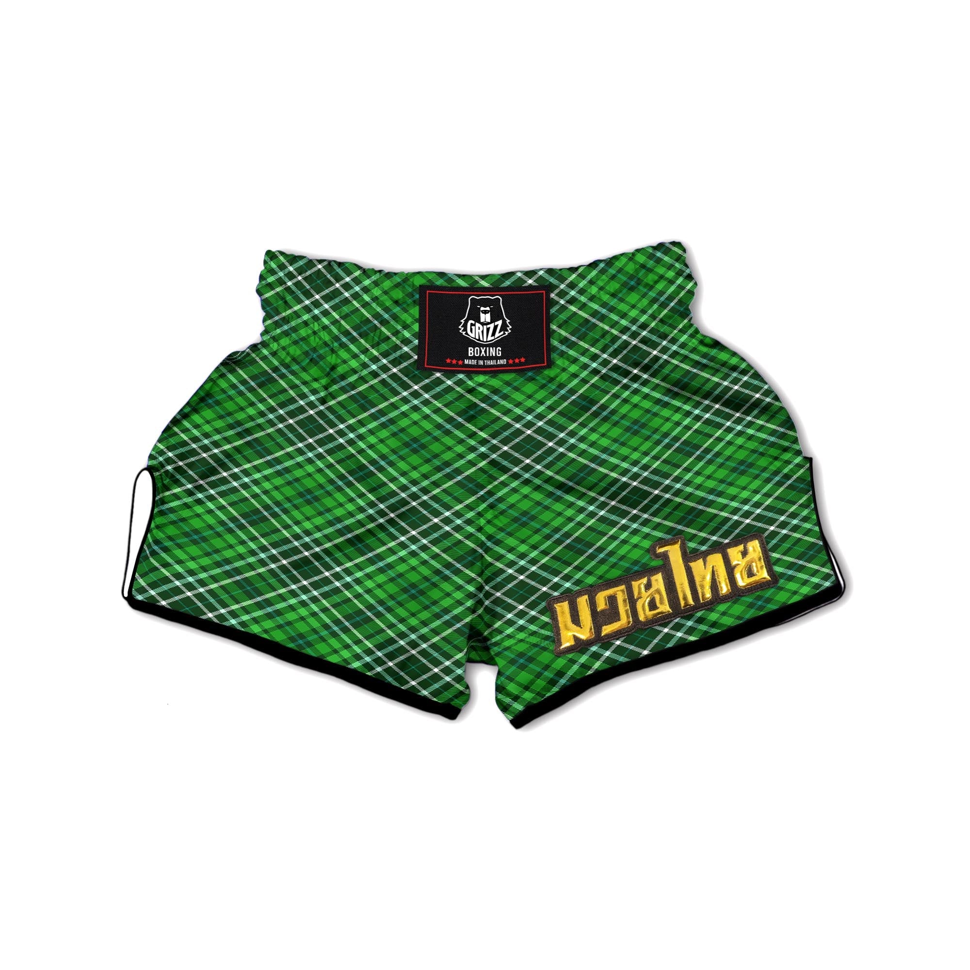 Buffalo St. Patrick's Day Print Pattern Muay Thai Boxing Shorts-grizzshop