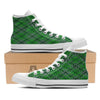 Buffalo St. Patrick's Day Print Pattern White High Top Shoes-grizzshop