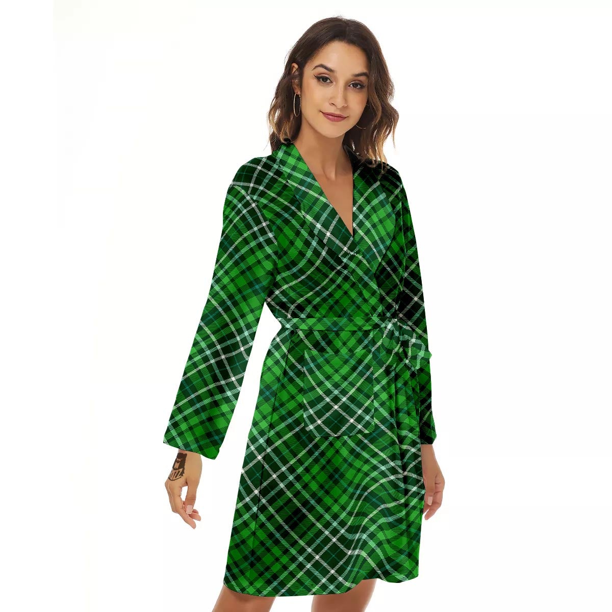 Buffalo St. Patrick's Day Print Pattern Women's Robe-grizzshop