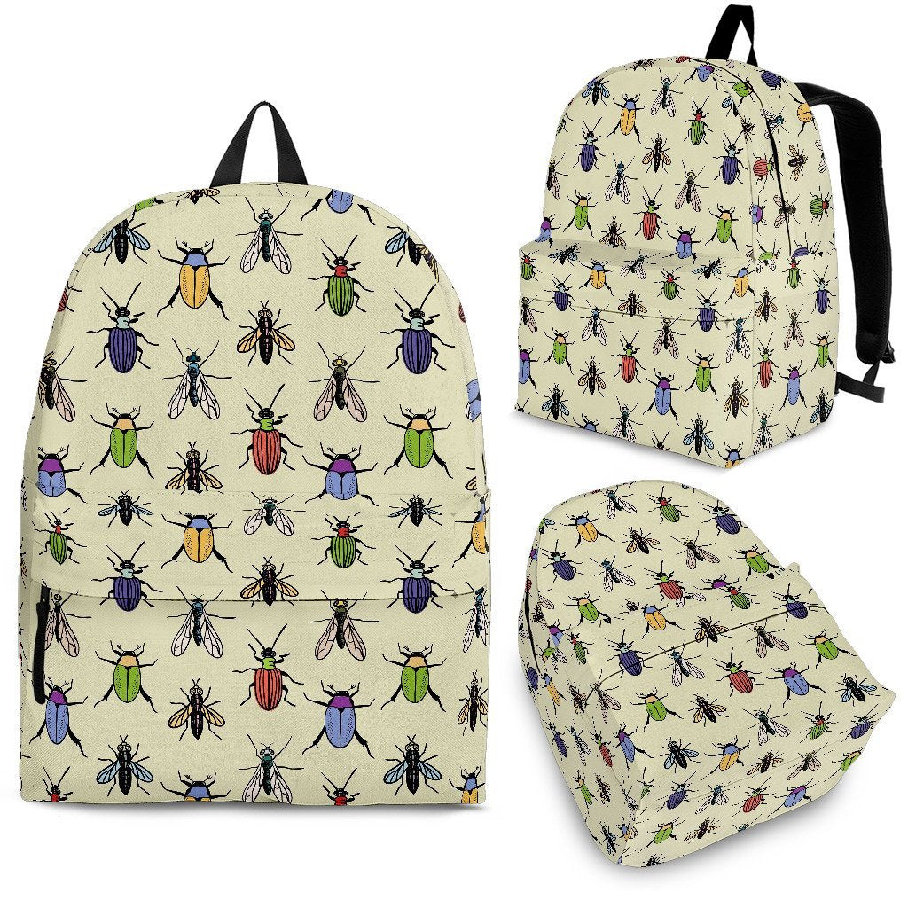 Bug Pattern Print Backpack-grizzshop