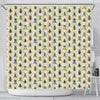 Bug Pattern Print Bathroom Shower Curtain-grizzshop