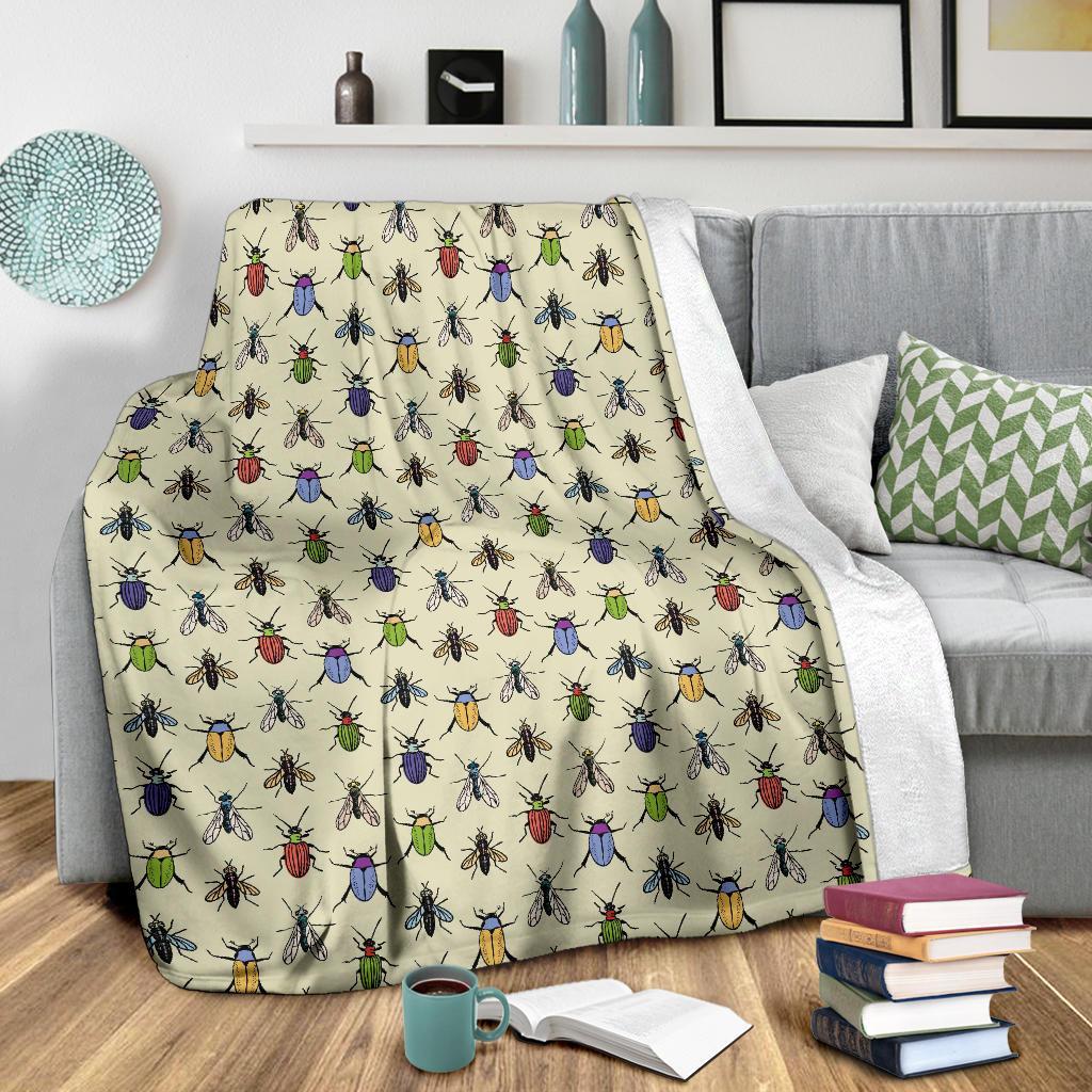 Bug Pattern Print Blanket-grizzshop