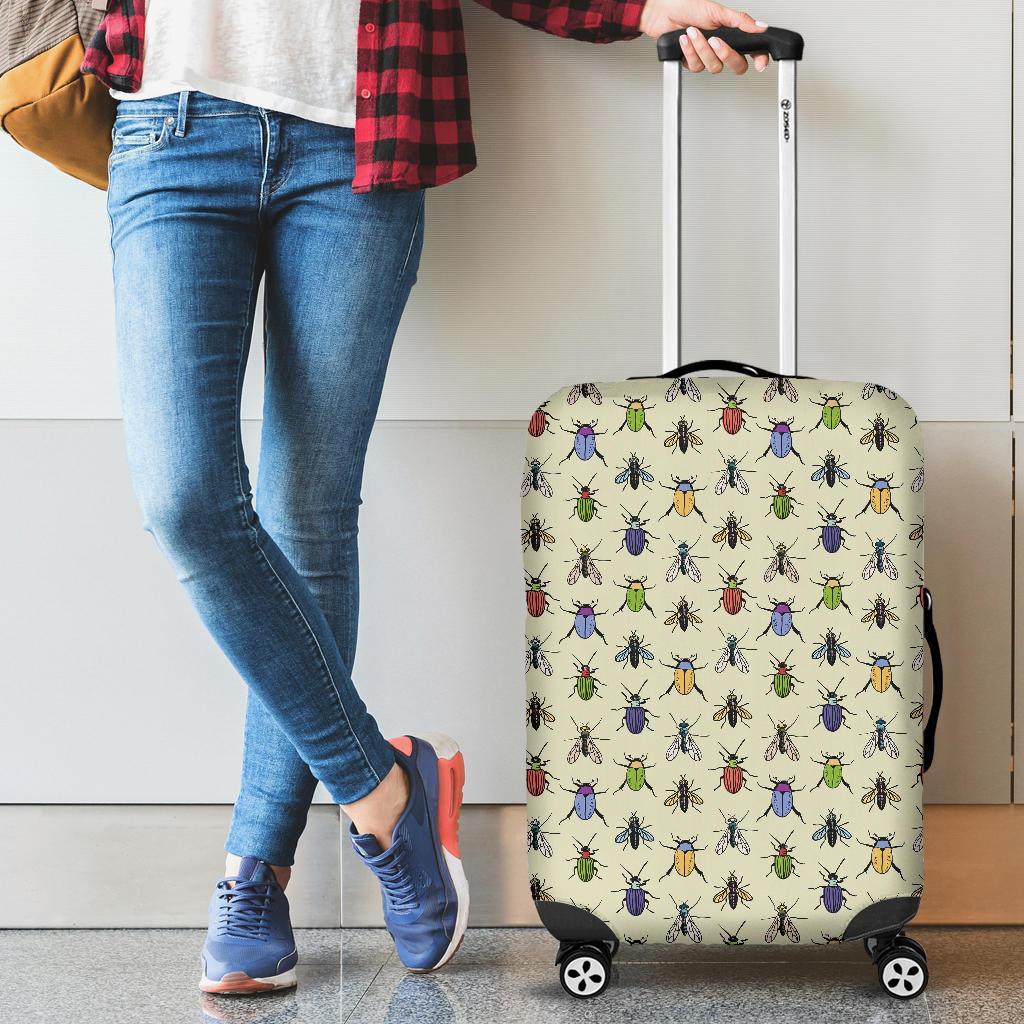 Bug Pattern Print Luggage Cover Protector-grizzshop