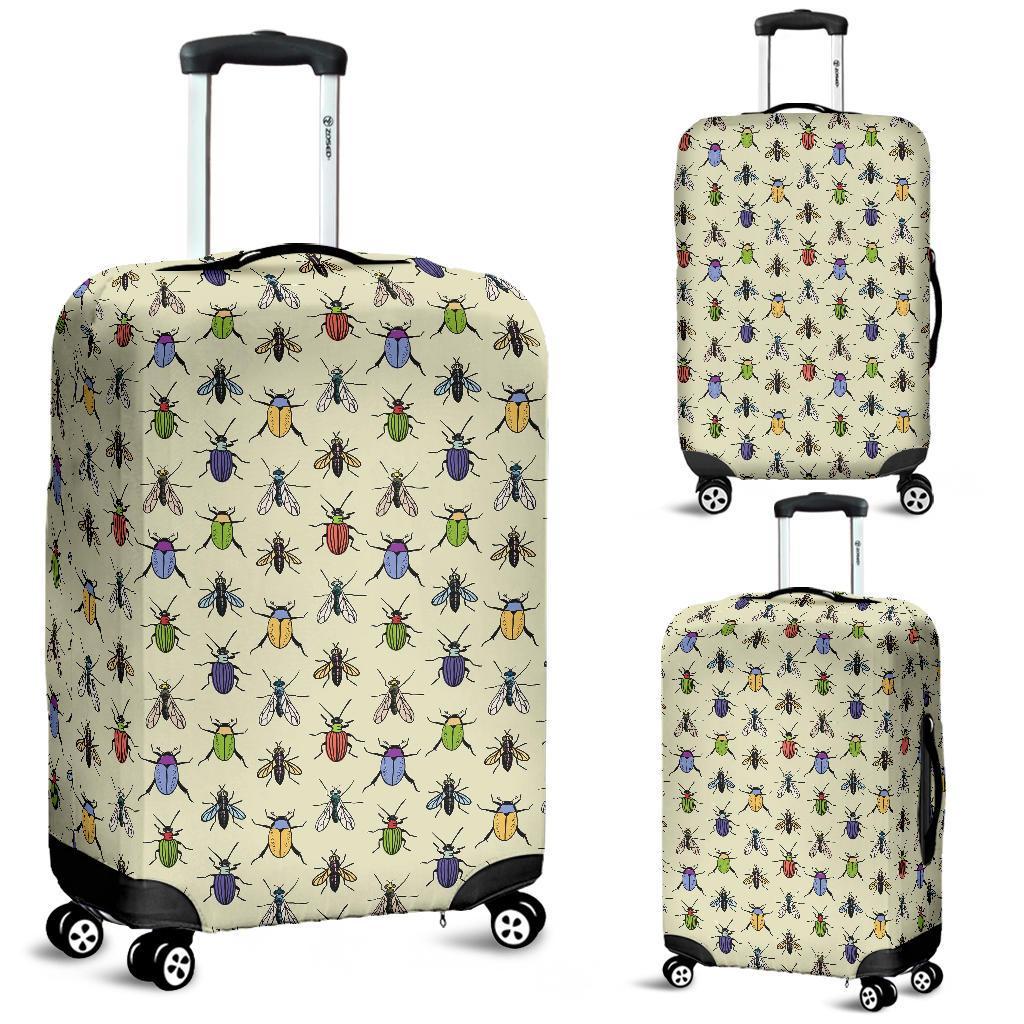 Bug Pattern Print Luggage Cover Protector-grizzshop