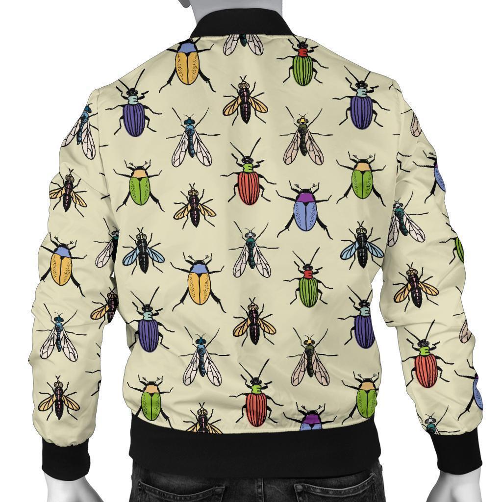 Bug Pattern Print Men's Bomber Jacket-grizzshop