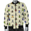 Bug Pattern Print Men's Bomber Jacket-grizzshop