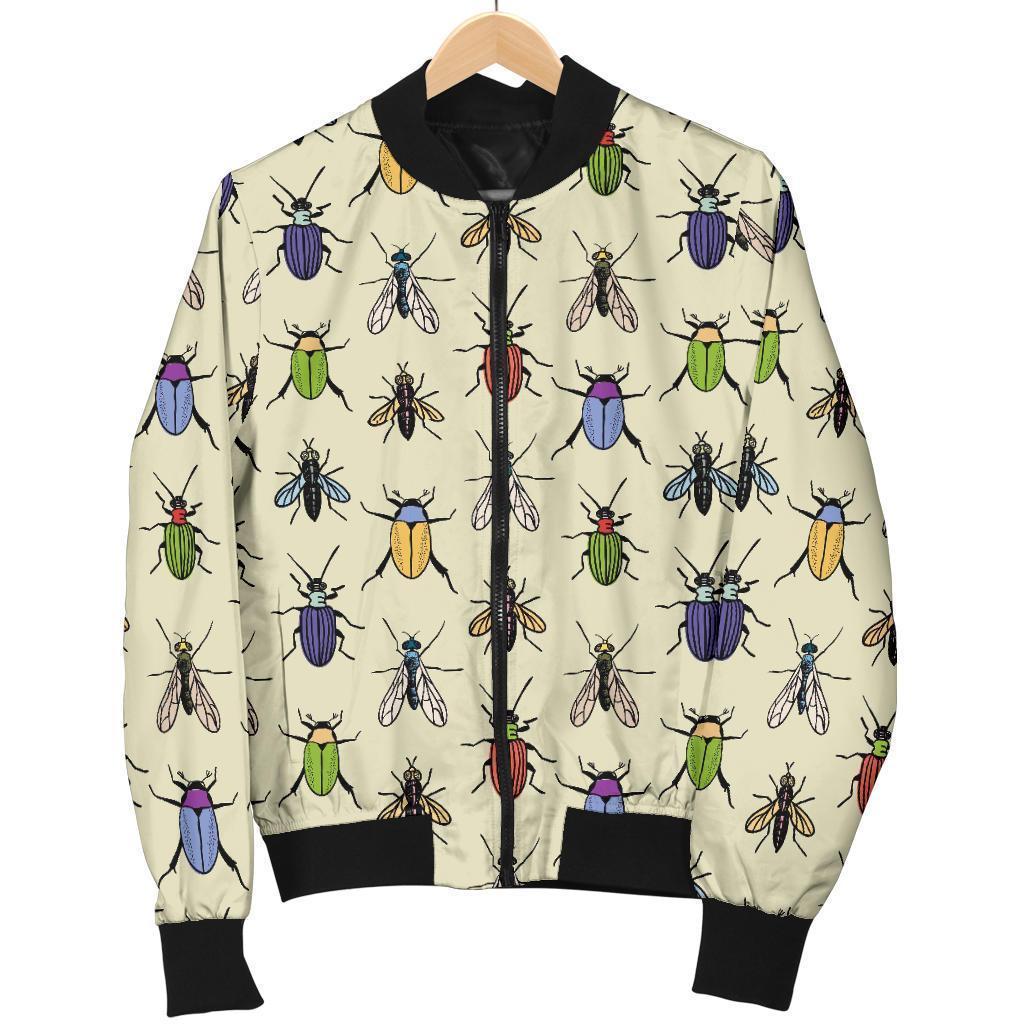 Bug Pattern Print Men's Bomber Jacket-grizzshop