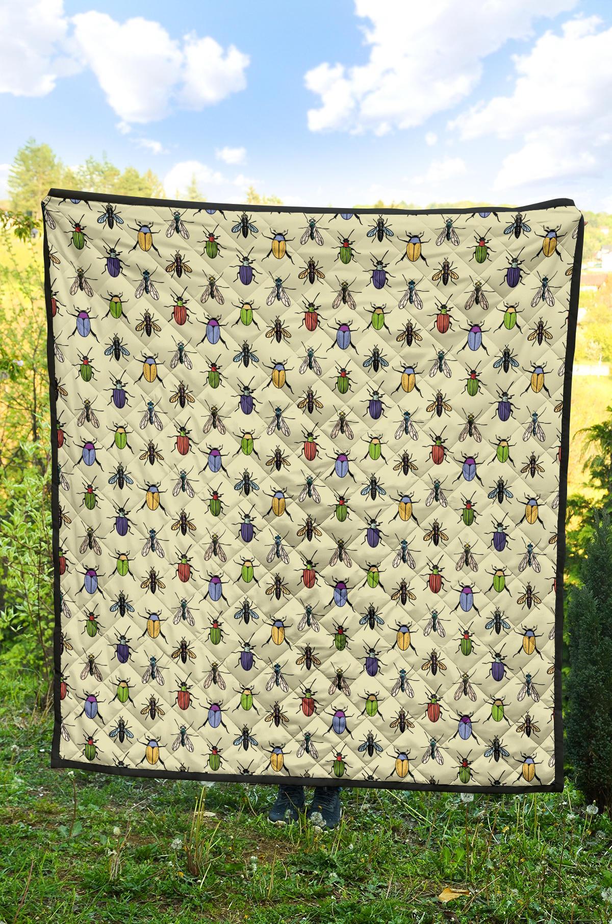 Bug Pattern Print Quilt-grizzshop