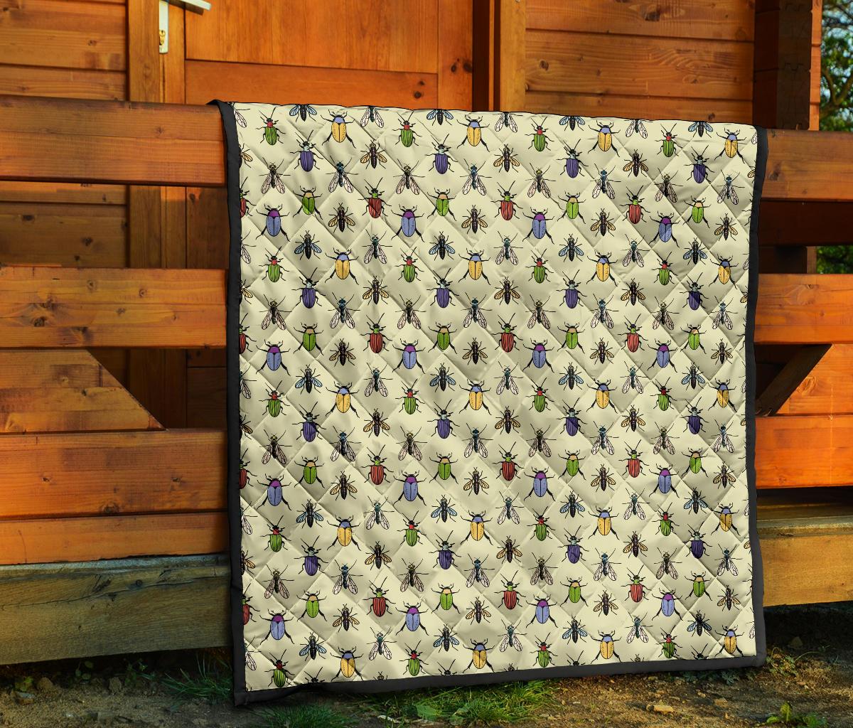 Bug Pattern Print Quilt-grizzshop