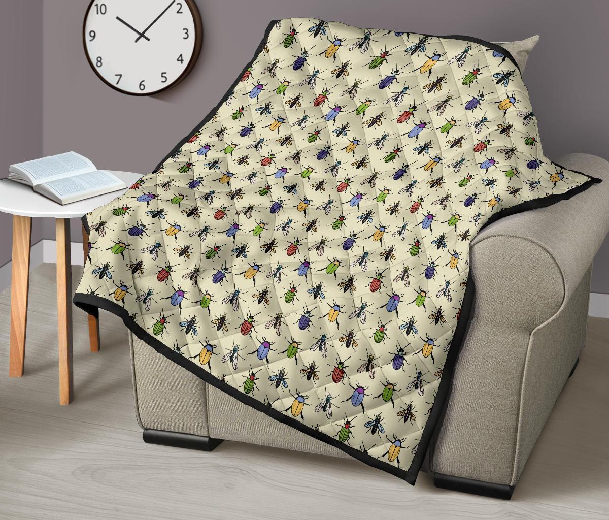 Bug Pattern Print Quilt-grizzshop