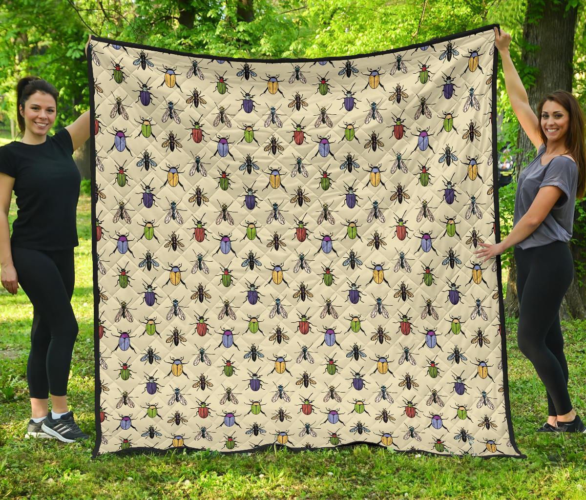 Bug Pattern Print Quilt-grizzshop