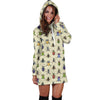 Bug Pattern Print Women Hoodie Dress-grizzshop