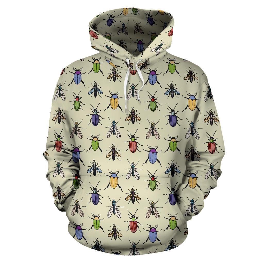 Bug Pattern Print Women Men Pullover Hoodie-grizzshop