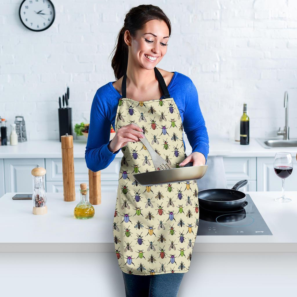 Bug Pattern Print Women's Apron-grizzshop