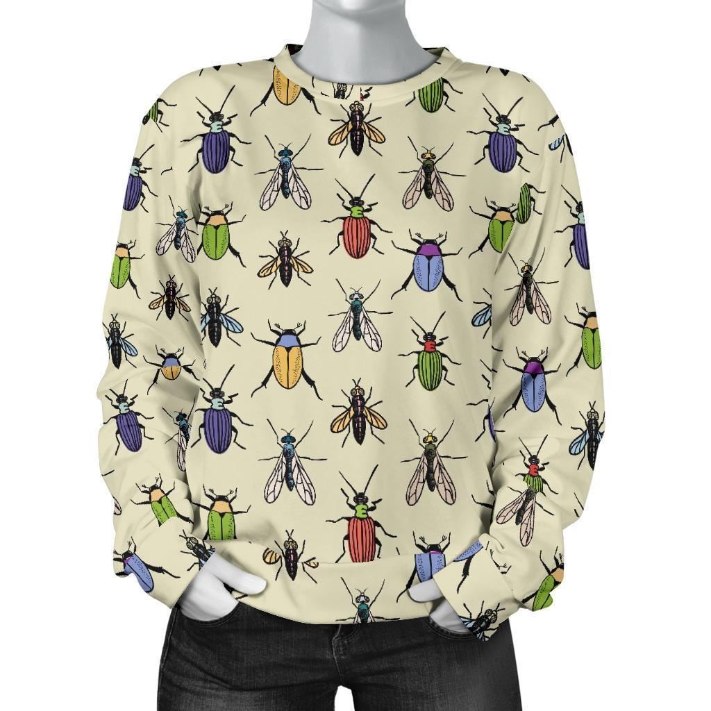 Bug Pattern Print Women's Sweatshirt-grizzshop