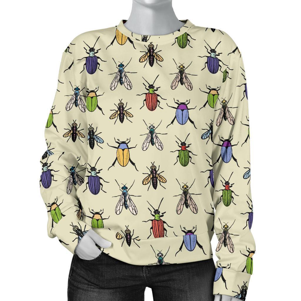 Bug Pattern Print Women's Sweatshirt-grizzshop