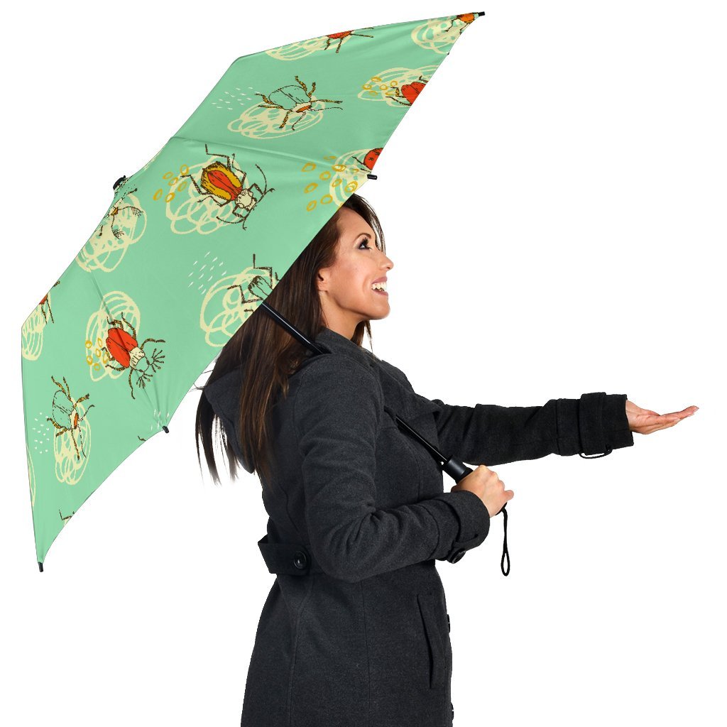 Bug Print Pattern Automatic Foldable Umbrella-grizzshop