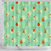 Bug Print Pattern Bathroom Shower Curtain-grizzshop