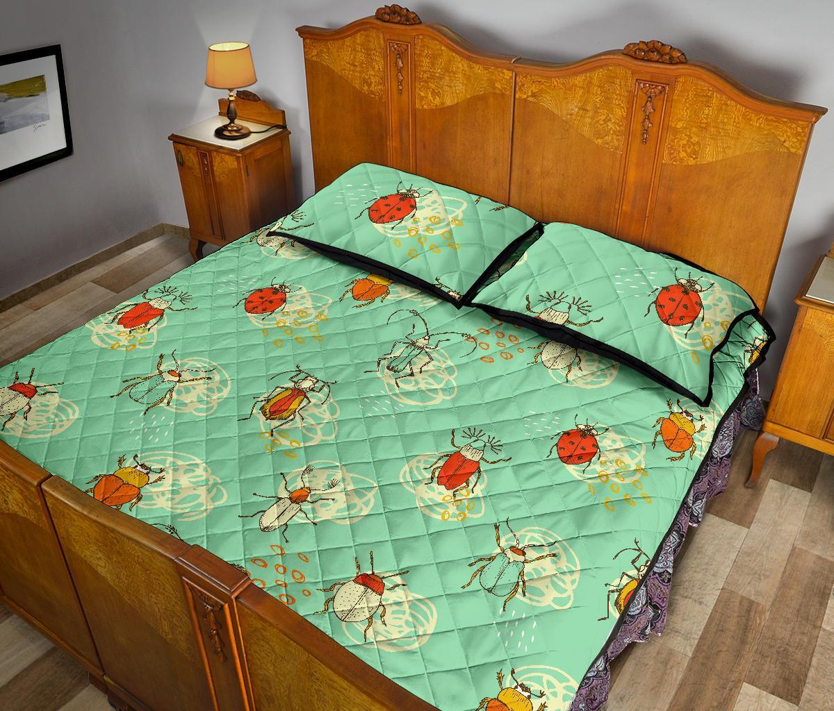 Bug Print Pattern Bed Set Quilt-grizzshop