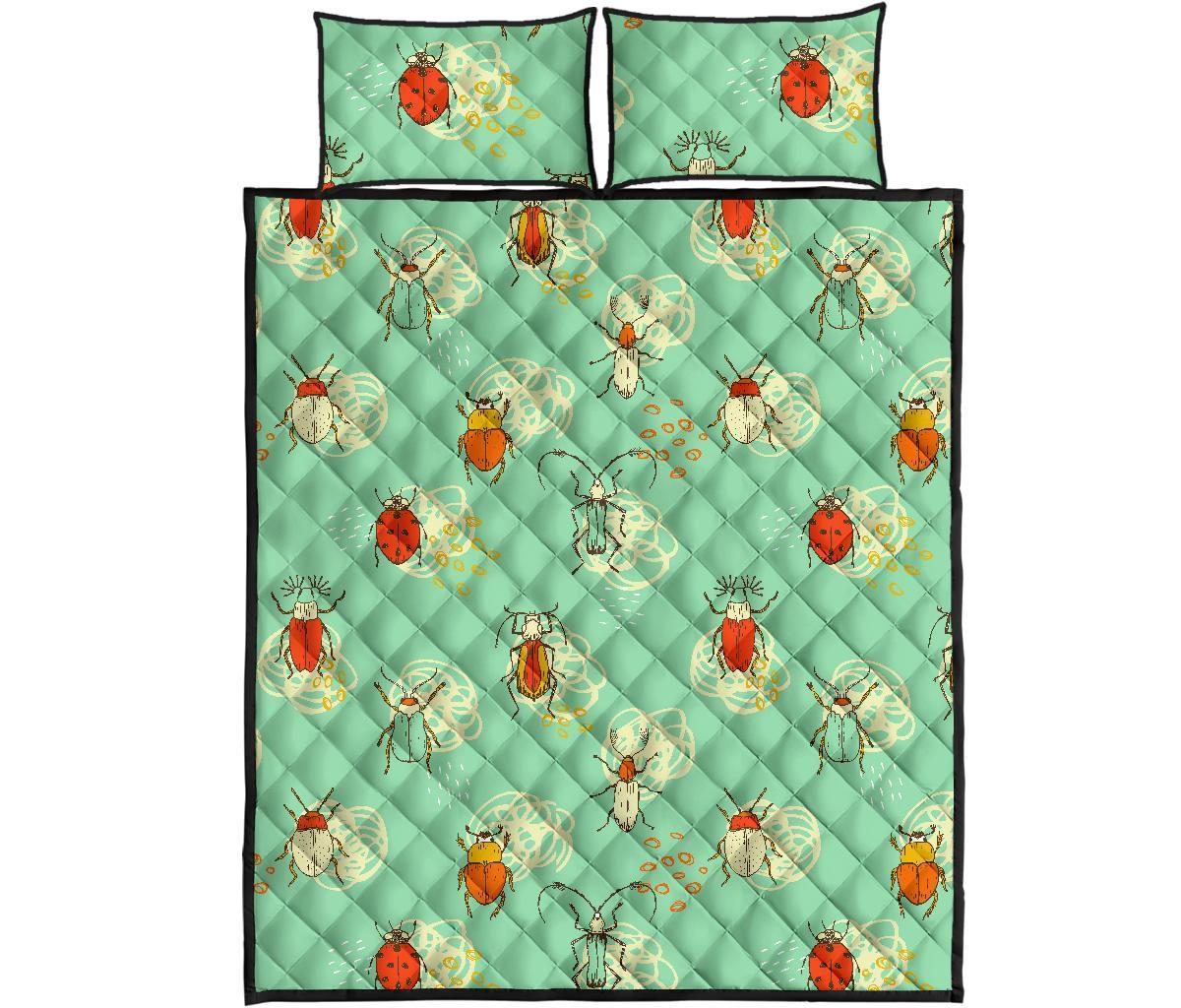 Bug Print Pattern Bed Set Quilt-grizzshop