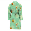 Bug Print Pattern Men Long Robe-grizzshop