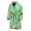 Bug Print Pattern Men Long Robe-grizzshop