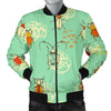 Bug Print Pattern Men's Bomber Jacket-grizzshop