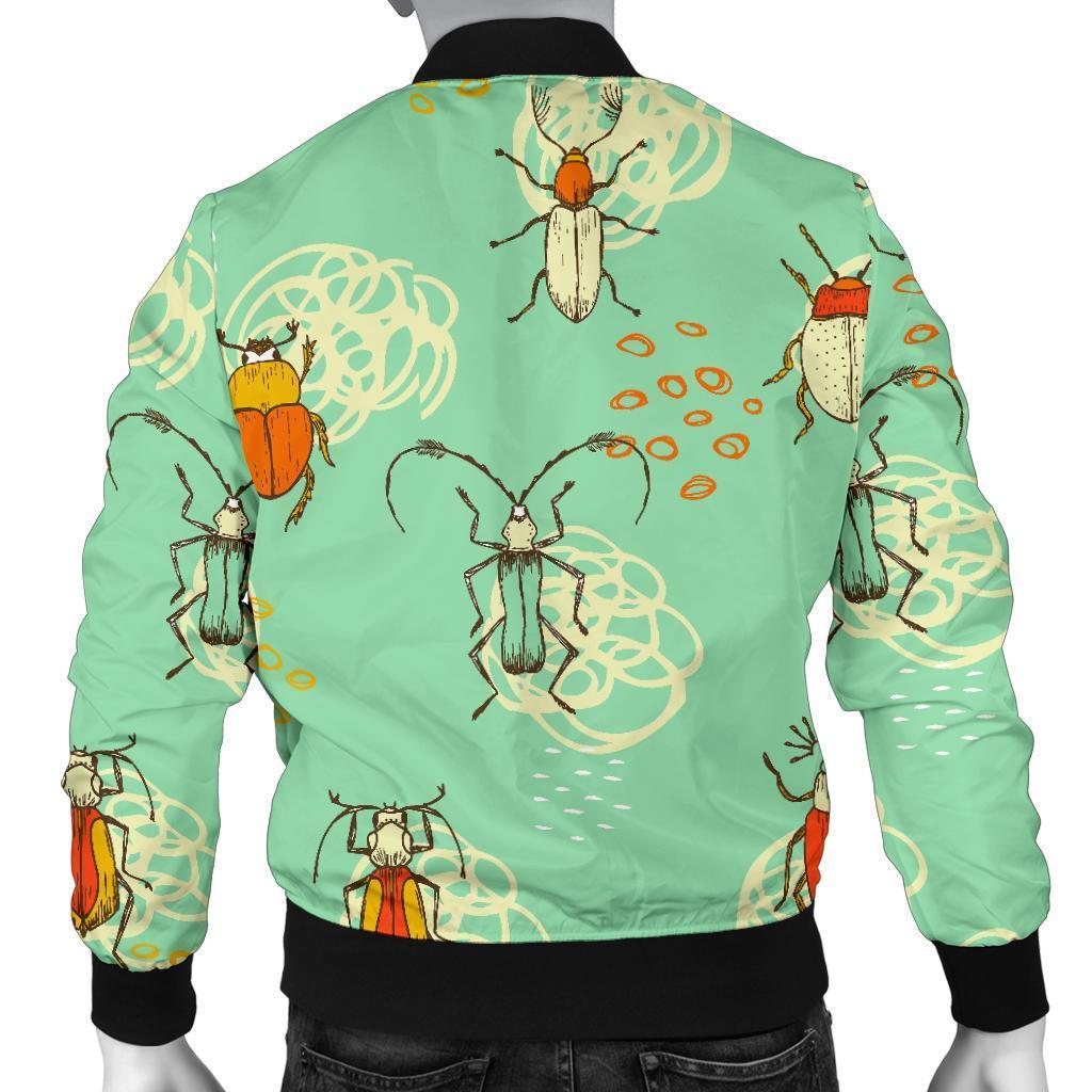 Bug Print Pattern Men's Bomber Jacket-grizzshop