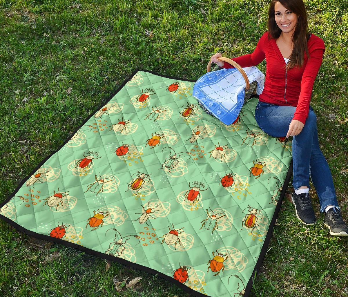 Bug Print Pattern Quilt-grizzshop