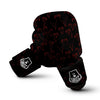 Bull Skull Black And Red Print Pattern Boxing Gloves-grizzshop