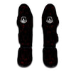 Bull Skull Black And Red Print Pattern Muay Thai Shin Guards-grizzshop