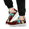 Bull Skull Indian Tribal Print White Athletic Shoes-grizzshop